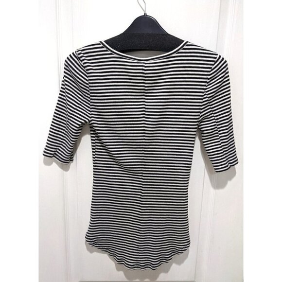 (Free People)We The Free | Striped Lace-Up Front Tee - Picture 2 of 6